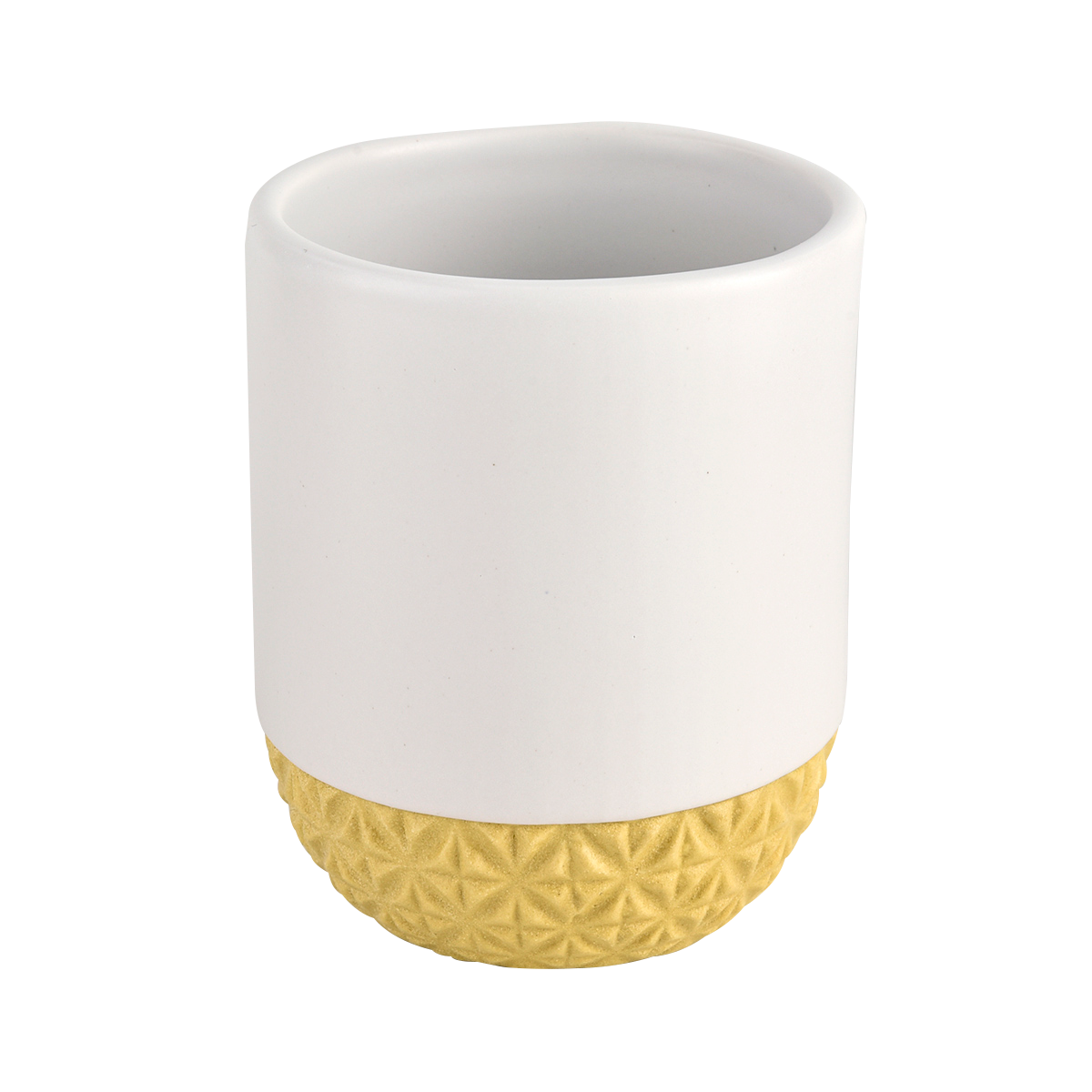 Luxury emboss pattern ceramic candle jars na may lids para sa pakyawan