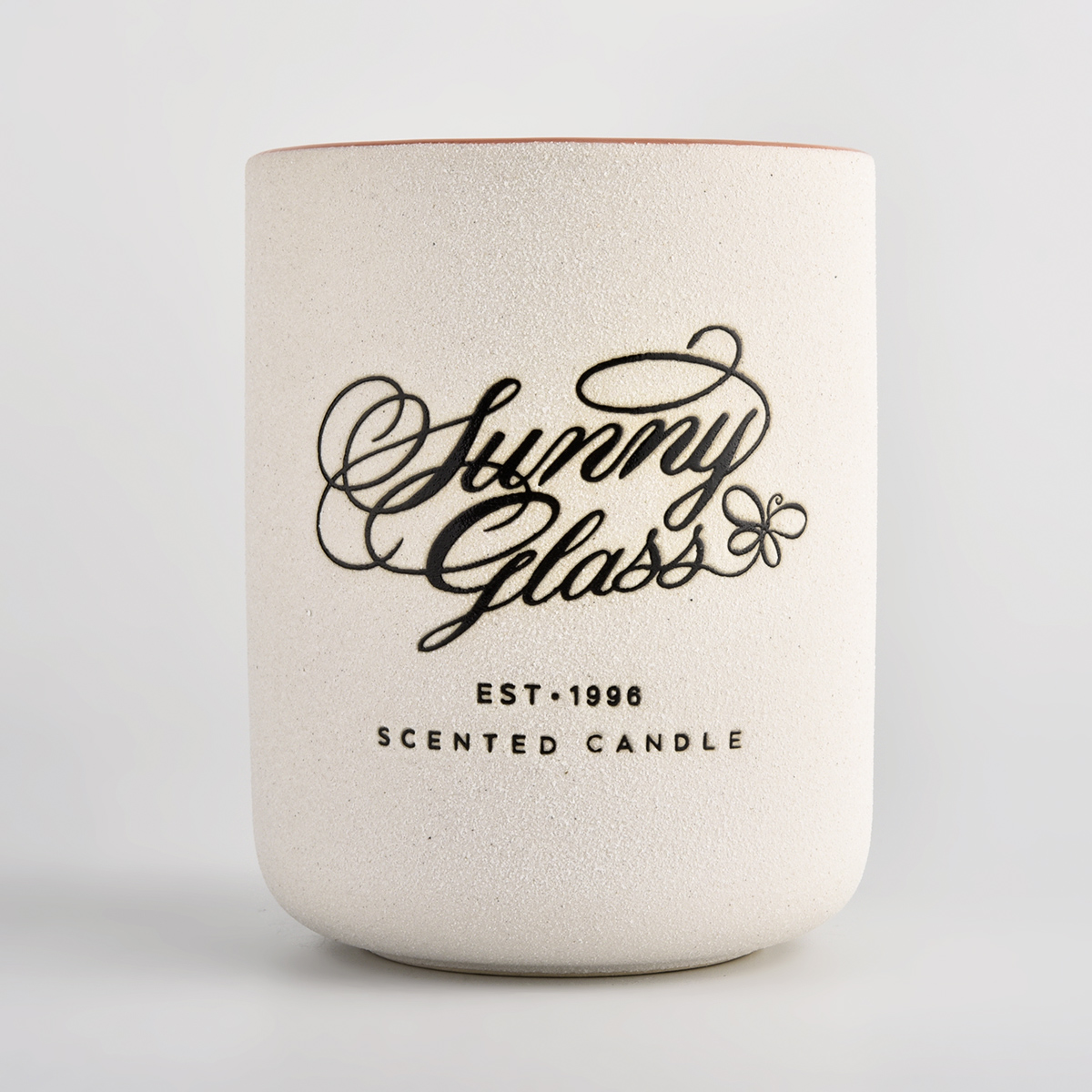 unique frosted matte white ceramic jars for candles