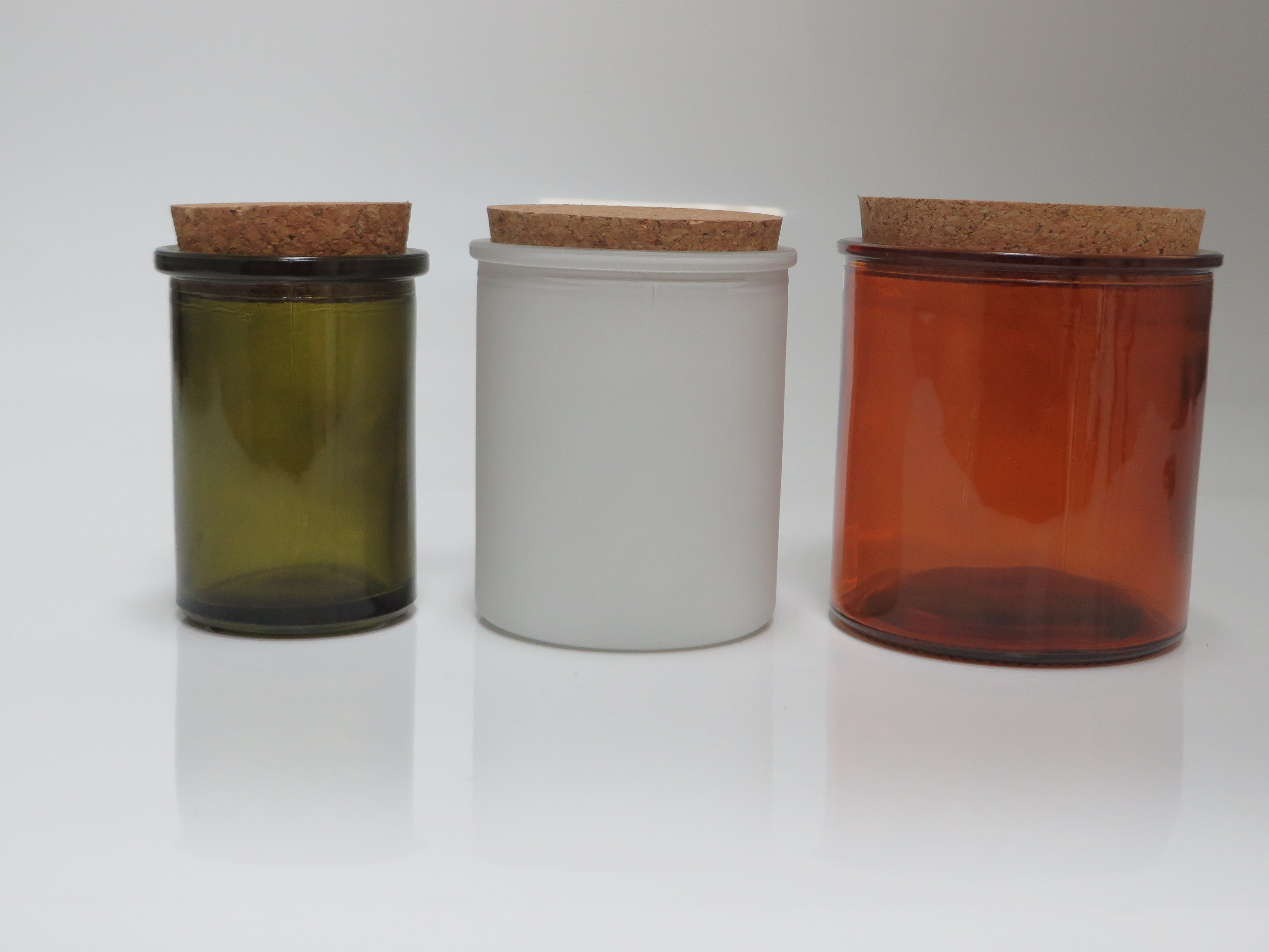 15oz glass candle jars with cork lid