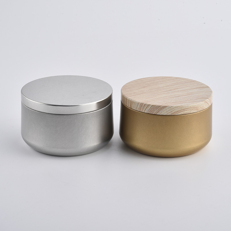 180ml primary slver color tin candle box