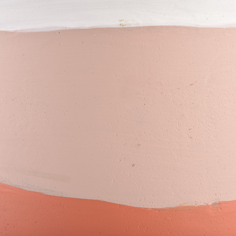pemegang lilin konkrit silinder tersuai dengan lukisan berwarna-warni