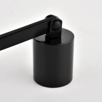 Çin Mat siyah Paslanmaz Çelik Metal Mum Fitili Snuffer Kepçe Fitil Giyotin üretici firma