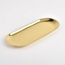 Kina Hot salg luksus stearinlys tilbehør gull metall lys brett for bryllup produsent