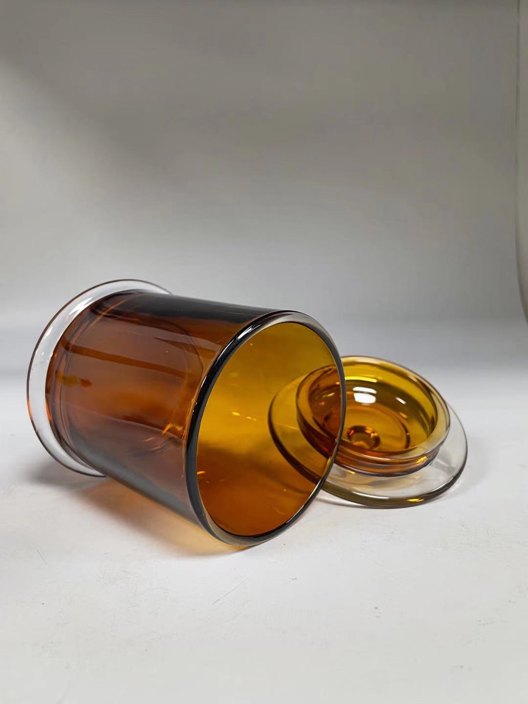350ml amber glass metro jar from Sunny Glassware