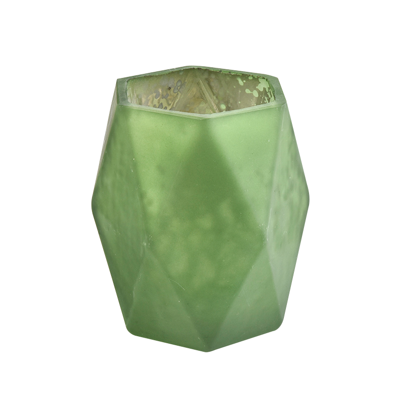 Hadiah Musim Krismas GEO Glass Candle Jars Untuk Hiasan