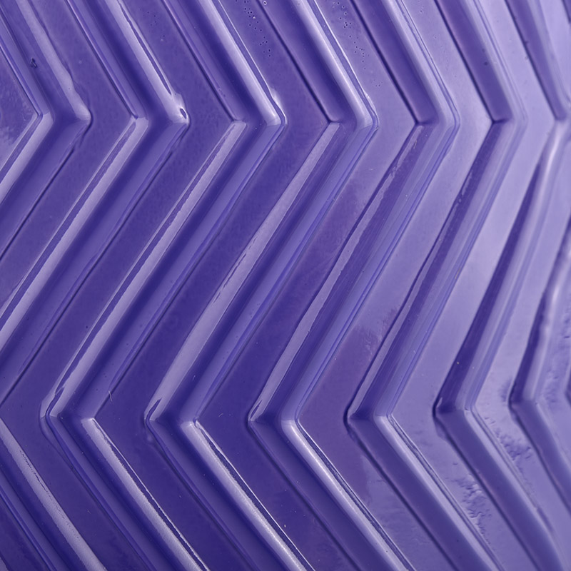 ベース200mlの紫色のアンティークガラスキャンドル容器