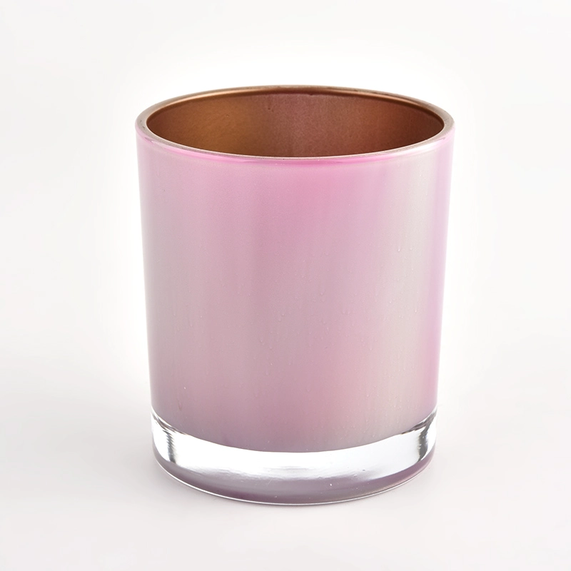 2022 new colurful glass candle jar with 8oz wax inside 