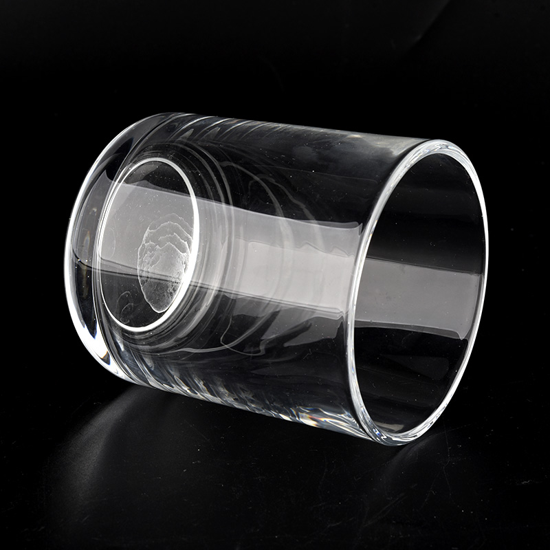 Balang lilin kaca deko mewah 360ml bentuk bawah bulat untuk diborong