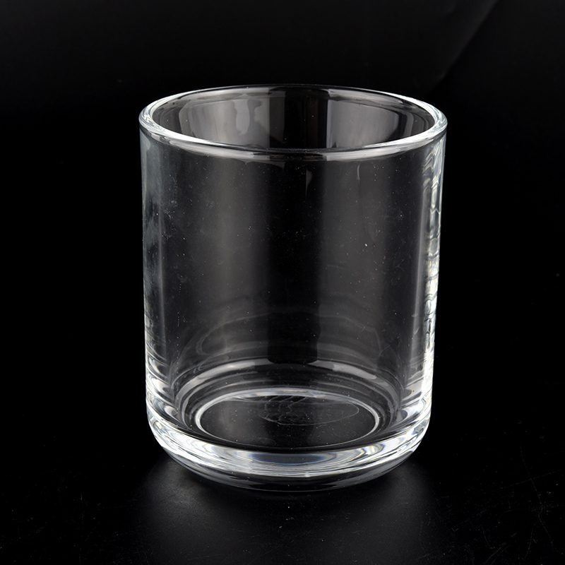 Luxury 360ml round bottom shape customized deco glass candle jar for wholesale 