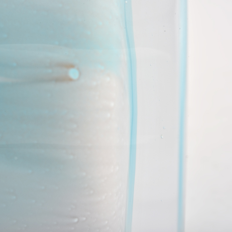 300 ml bekas kaca biru untuk lilin dengan hiasan rumah