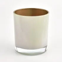 Kina luxury iridescent metal color glass candle jar - COPY - iujer1 fabrikant