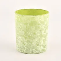 China light green decorative glass candle container 8oz  manufacturer