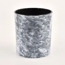 中国 公共の場所のための卸売ロックストーン効果300mlガラスキャンドルジャー メーカー