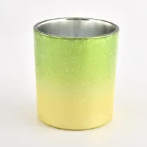 China luxury spring style color glass candle jar manufacturer