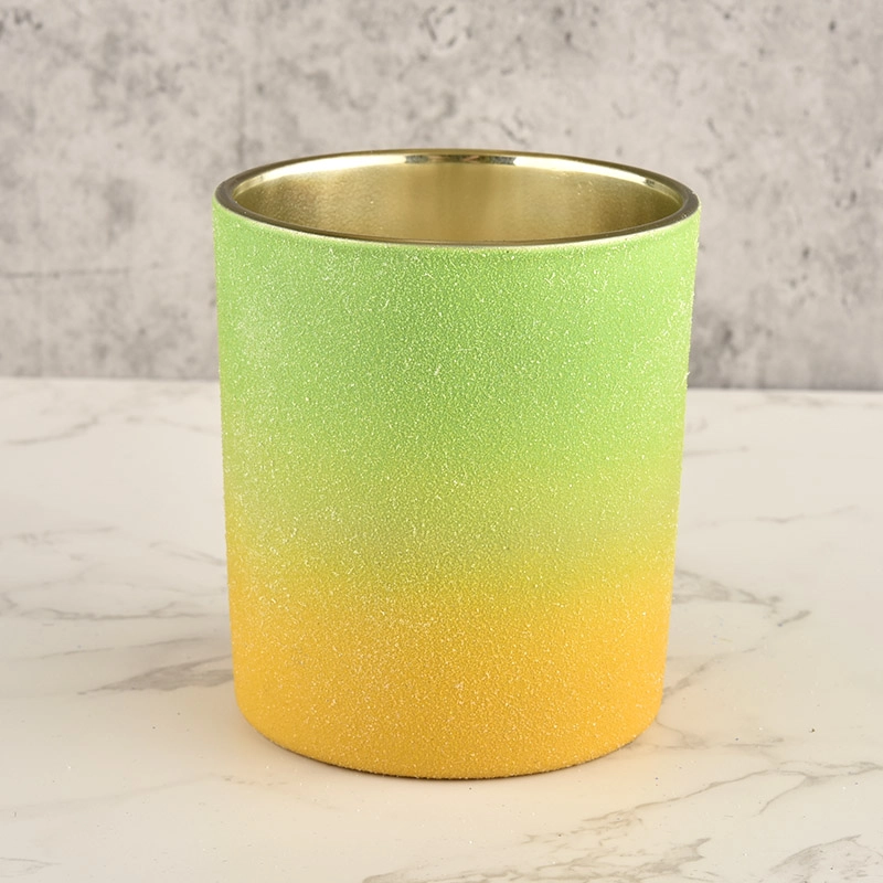 Customized Ombre Color Glass Candle Holders