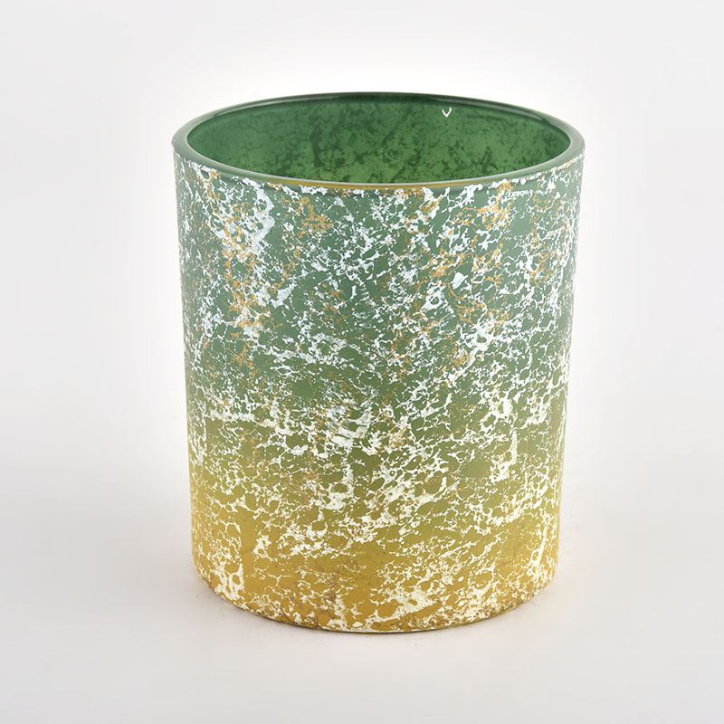 luxury matte ombre style glass candle jar