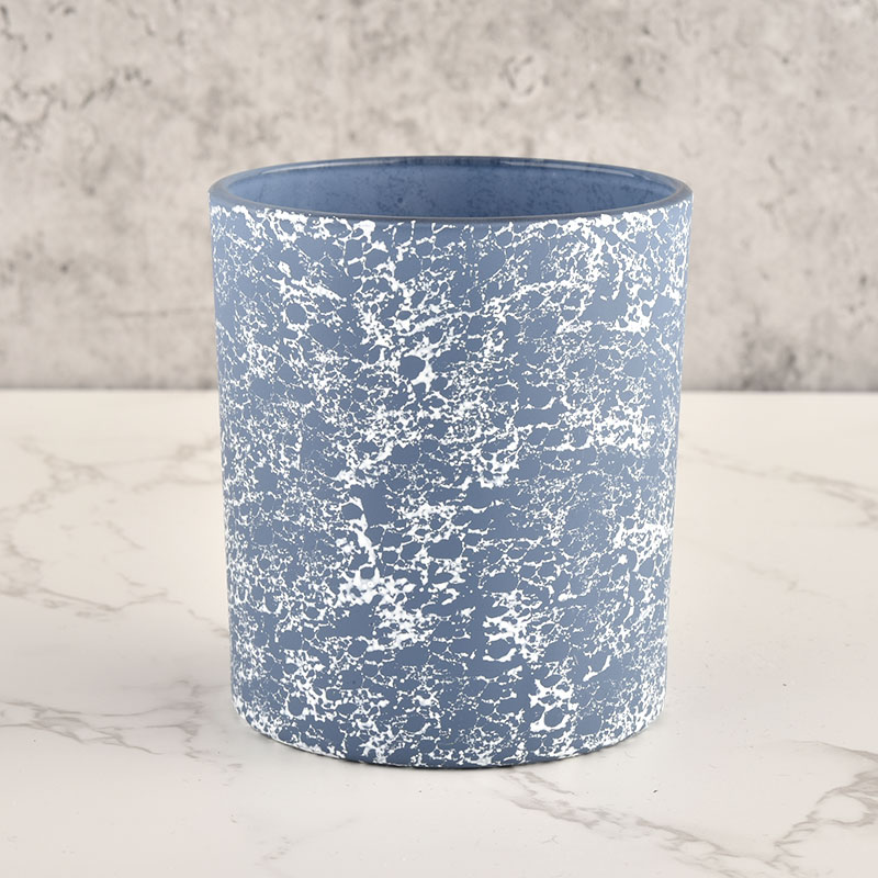 Wholesale Custom Light Blue Tumbler Glass Candle Jars