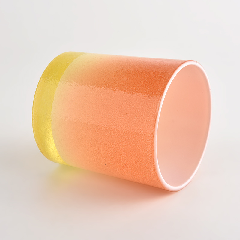 300ml bejana lilin kaca warna gradien desain baru