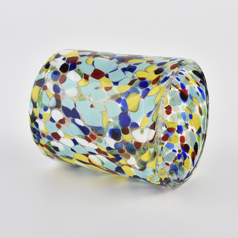 Toples lilin kaca patri buatan tangan dari Sunny Glassware