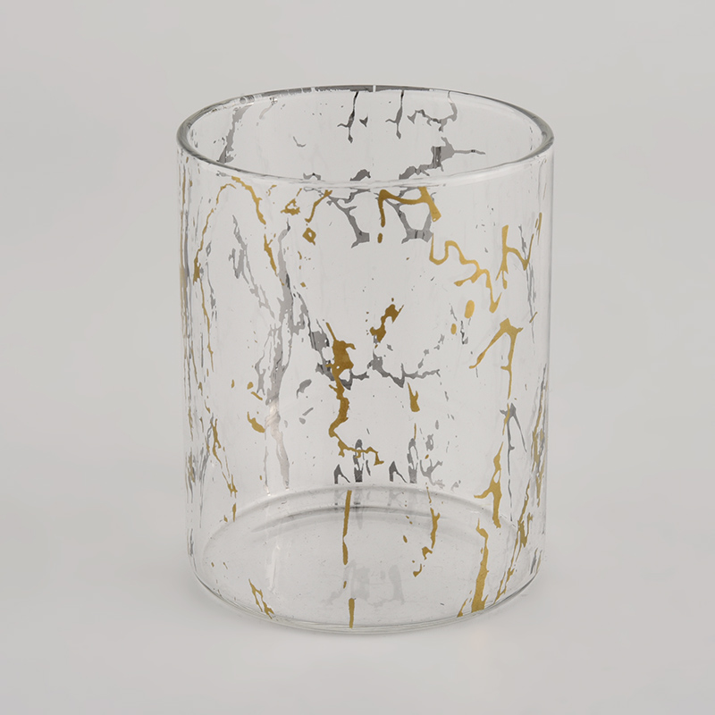 Sunny Glassware 210ML silinder mewah tempat lilin kaca dekorasi khusus untuk pernikahan