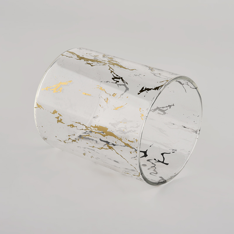 Sunny Glassware 210ML silinder mewah tempat lilin kaca dekorasi khusus untuk pernikahan
