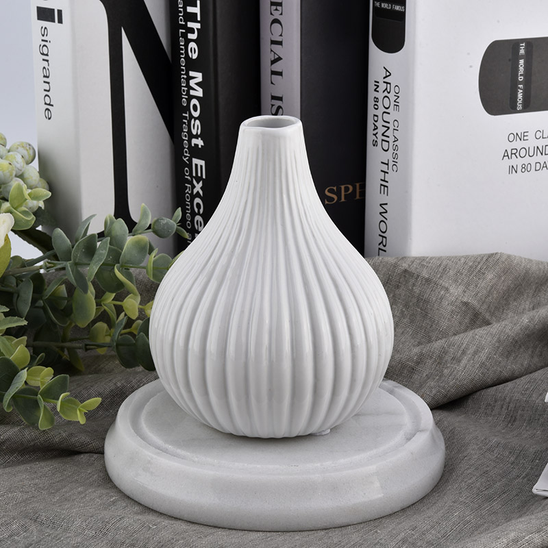 420ml botol diffuser buluh keramik putih
