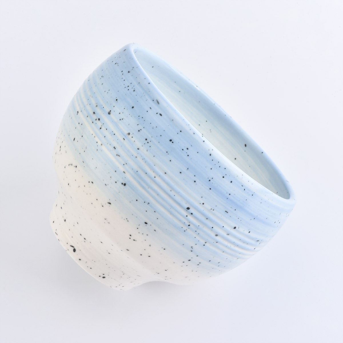 wadah lilin keramik unik partai besar putih dan biru