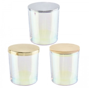 Wholesale 10oz customized popular decoration on glass candle jar in bulk 