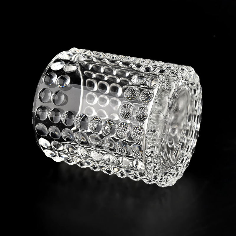 7oz Dots Pattern Glass Candle Holder Tempat Lilin Votive Glass Holder