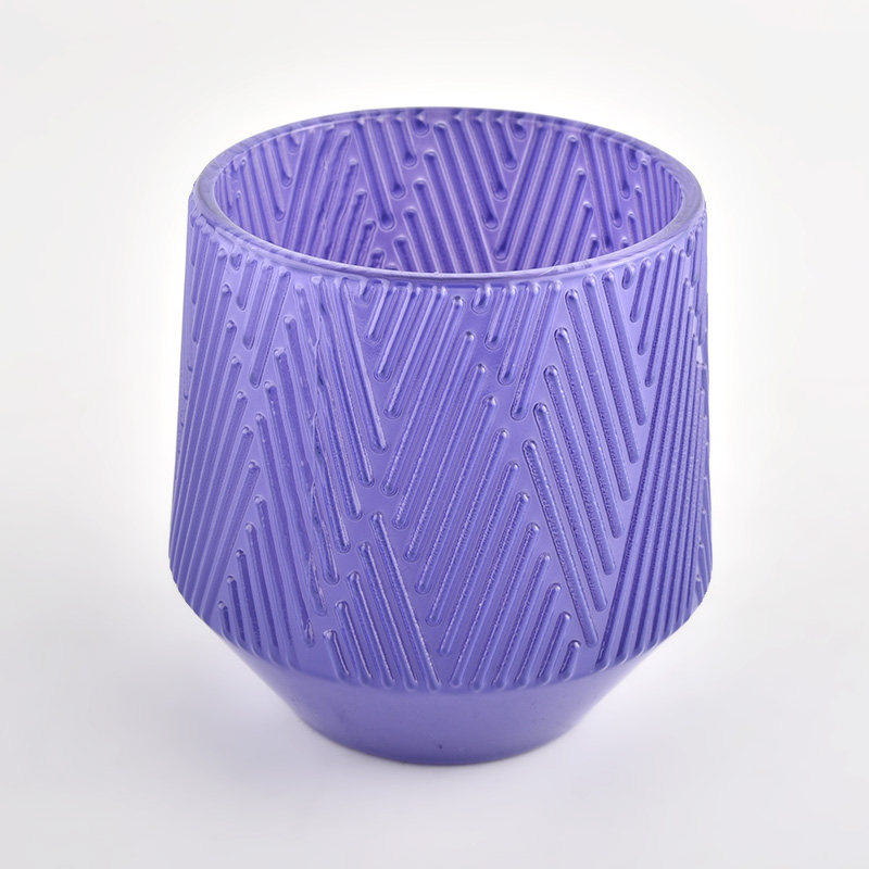 Pots de bougie en verre de couleur personnalisés populaires pour la fabrication de bougies