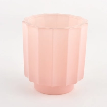 中国 新设计的 8oz-10oz 垂直阶梯玻璃蜡烛罐，为供应商定制颜色 制造商