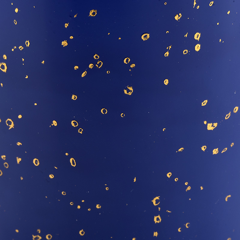উচ্চ মানের সঙ্গে পাইকারি সোনালী নীল কাচের মোমবাতির জার