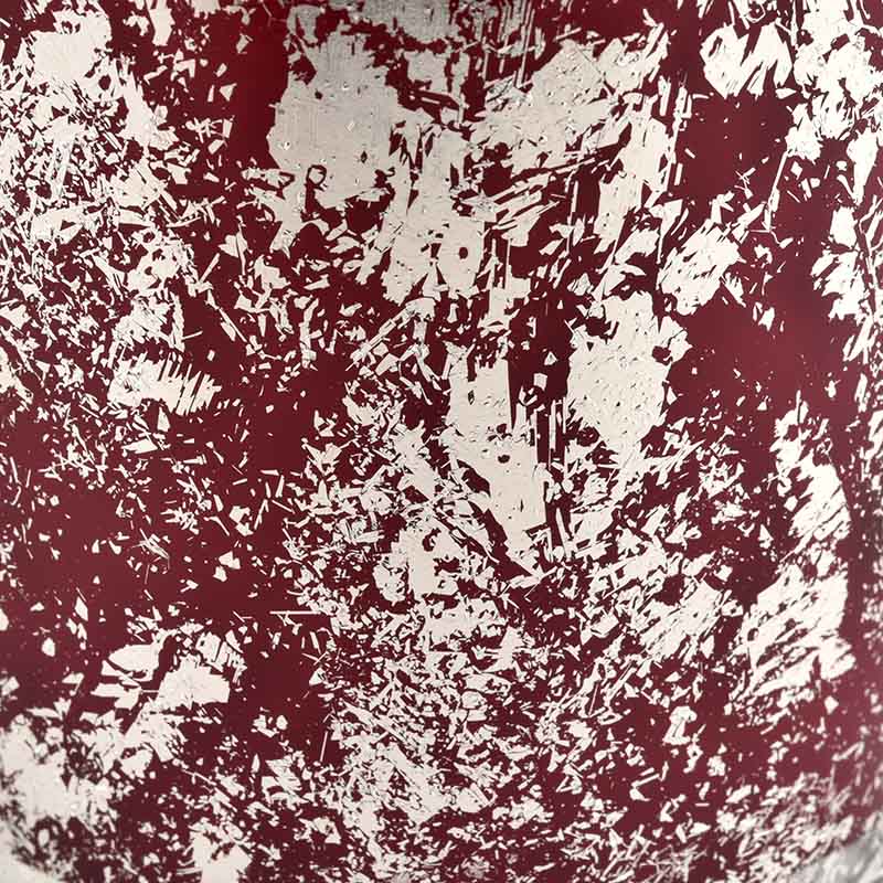 Grosir kosong 290ml debu cetak putih dan toples lilin kaca merah