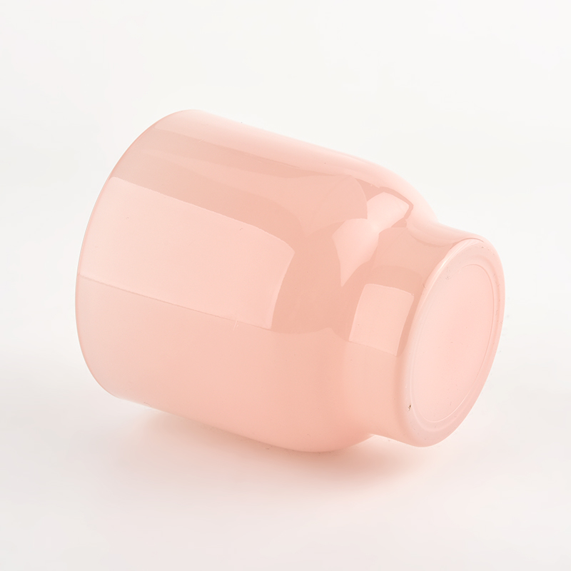 Wholesale 8oz 10oz 12oz pink glass step jar from Sunny Glassware