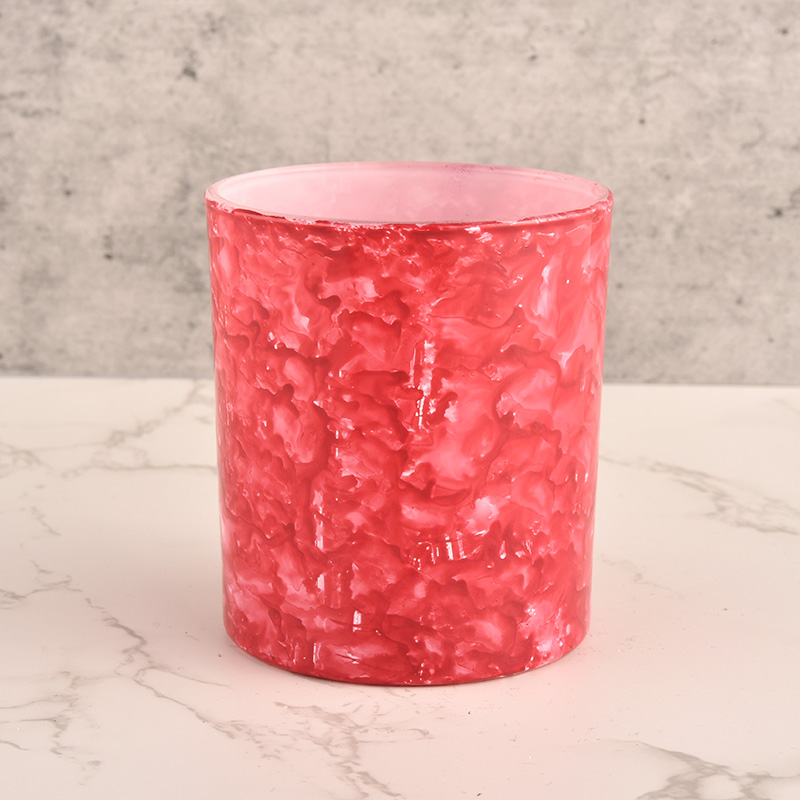 Indah Rose Red 30cl Glass Candle Holders Grosir Custom Candle Glass