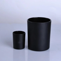 China luxury matte black glass candle vessel wholesale manufacturer