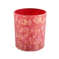 China Red Empty Glass Candle Jar For Candle Making for Home Decorative manufacturer