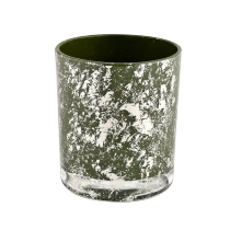 China Wholesale Custom Unique green Glass Empty Glass Candle Jar manufacturer