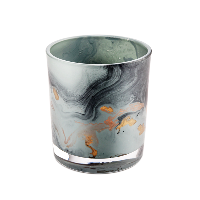 8 盎司定制玻璃蜡烛罐批发，用于家居装饰