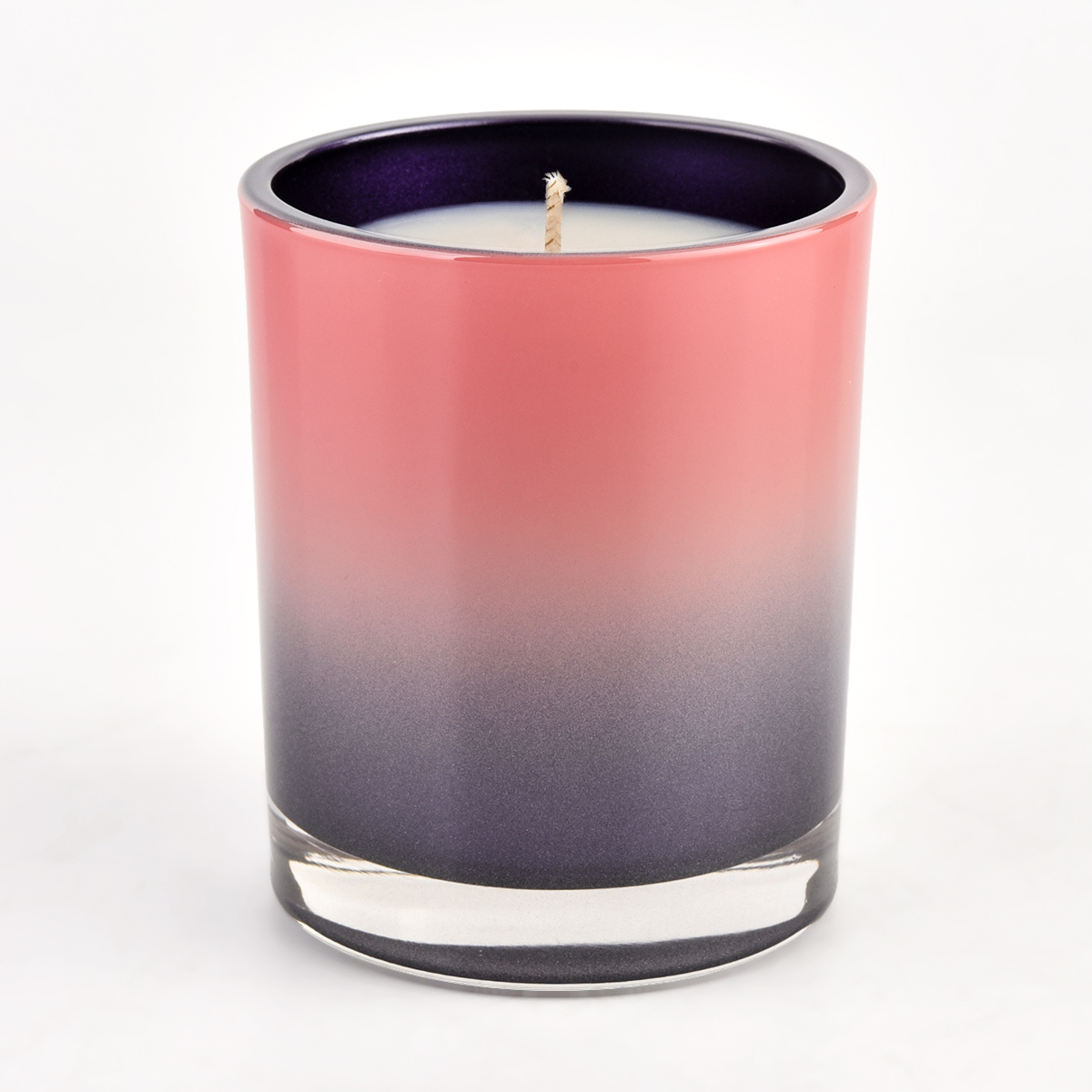8oz barevná skleněná nádoba na svíčky luxusní skleněná skleněná nádoba s gradientem na výrobu svíček