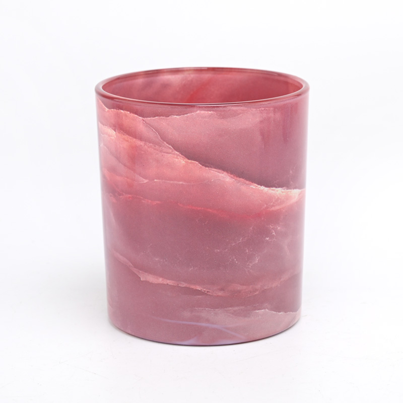 Індивідуальні скляні посудини для свічок оптом 8 унцій, скляна банка для свічок, барвистий розпис скла для свічок