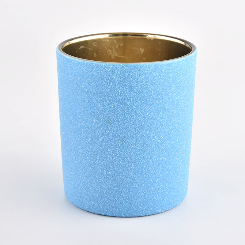 shiny gold glass candle vessel 8oz candle holder - COPY - 755mht