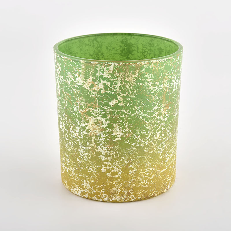 8oz Glass Candle Holder Customized Colorful Glass Candle