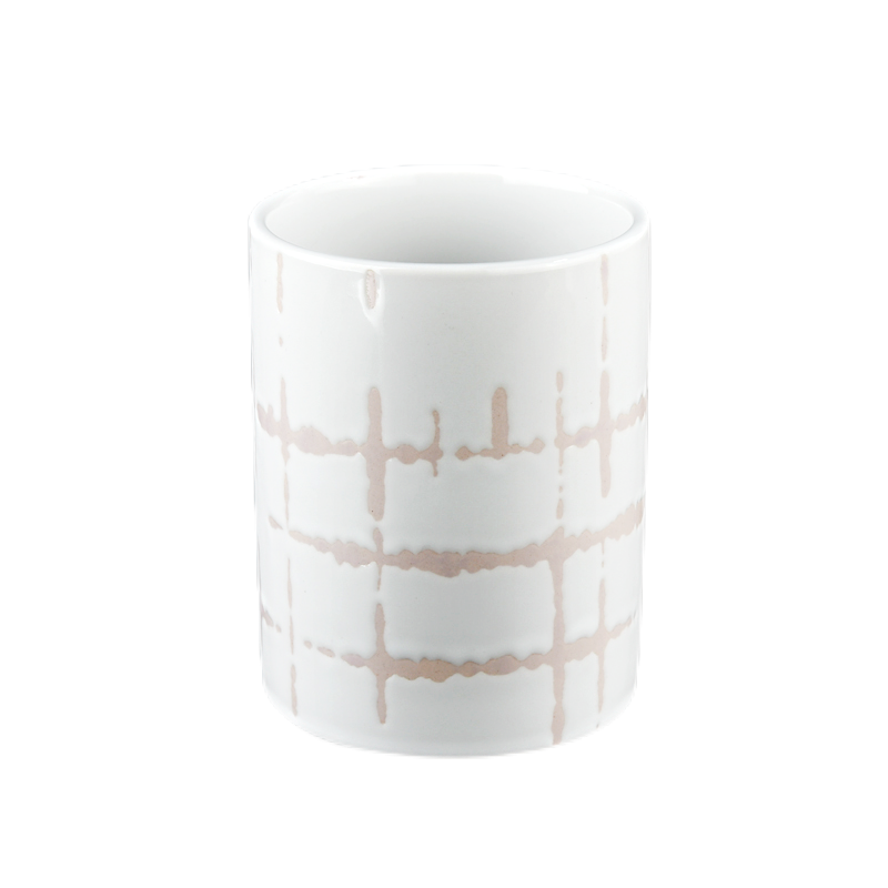 wholesale  elegant 400ml  white ceramic  candle holders