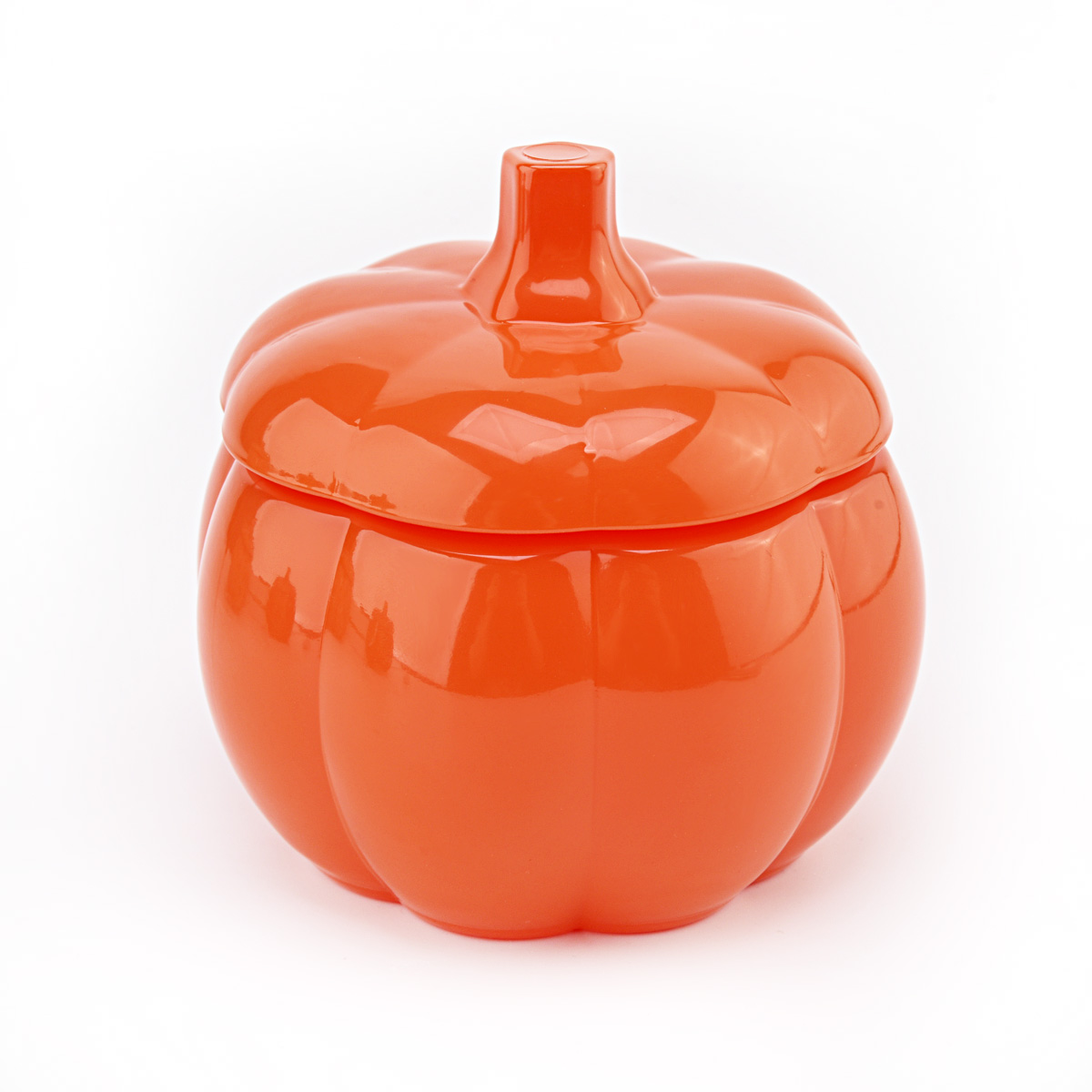 New Arrival Luxury Pumpkin Glass Candle Jar Pumpkin Glass Candy Container With Lids