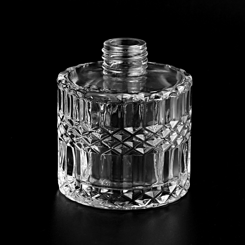 Garrafas de fragrância de vidro com efeito de diamante recém-molde para casamento