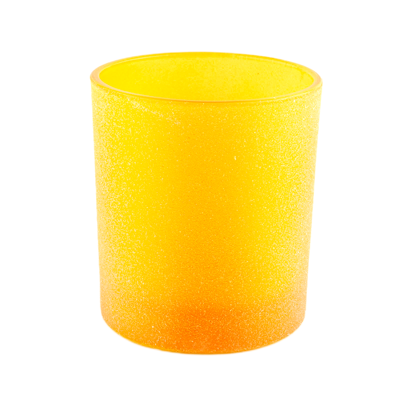 Vlastní 300ml transparentní žluté svíčky na svatbu
