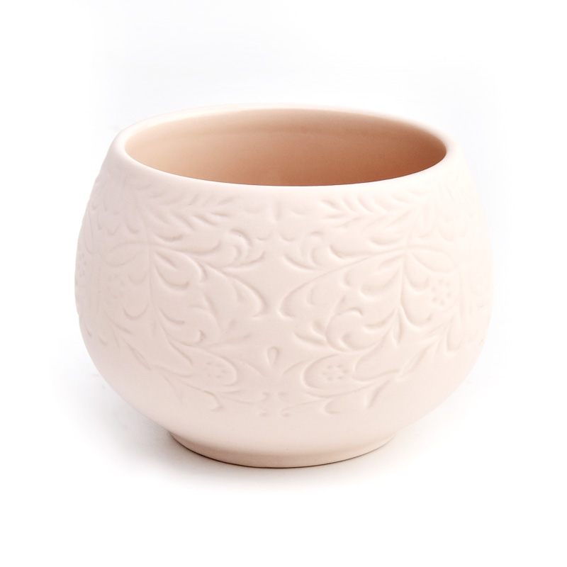 Na-customize na Matte Ceramic Candle Vessels Wholesale