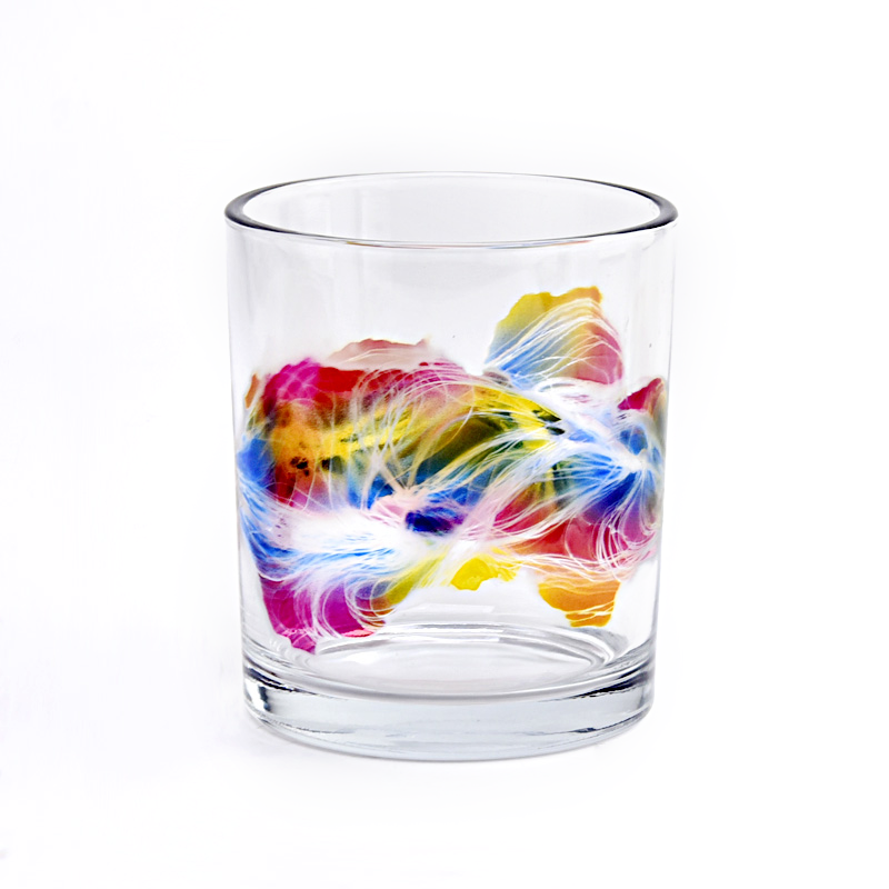 луксозно произведение на изкуството 10oz празен стъклен буркан за свещ