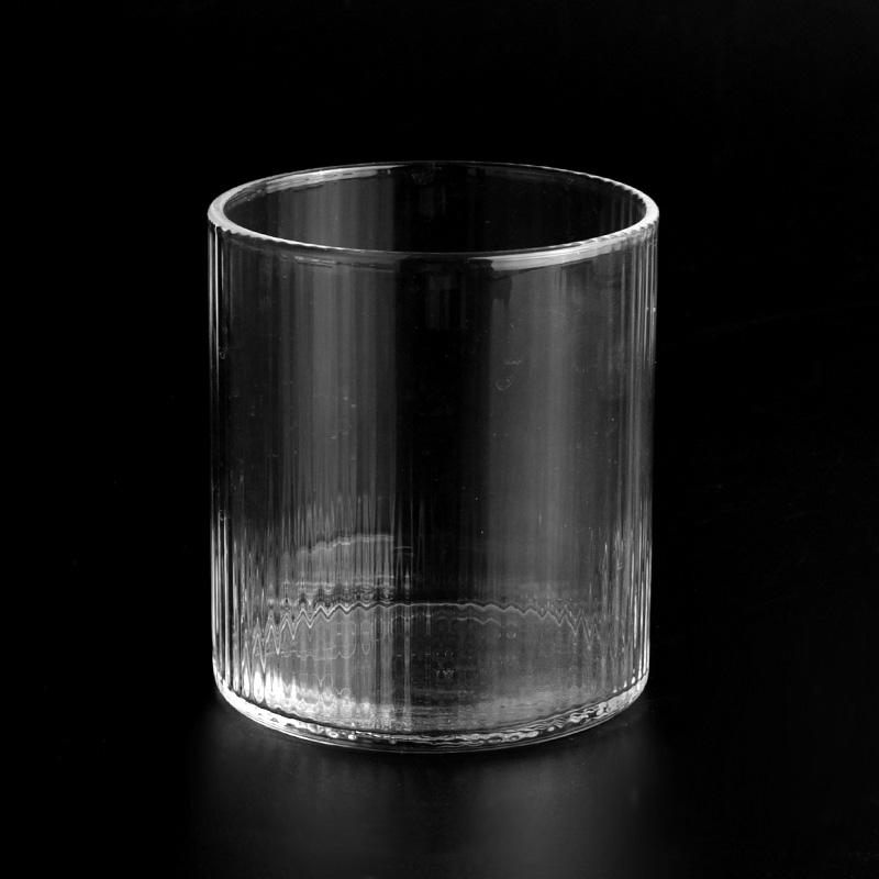 8oz شفاف جرة زجاجية عالية البورسليكات كأس زجاجي مستدير